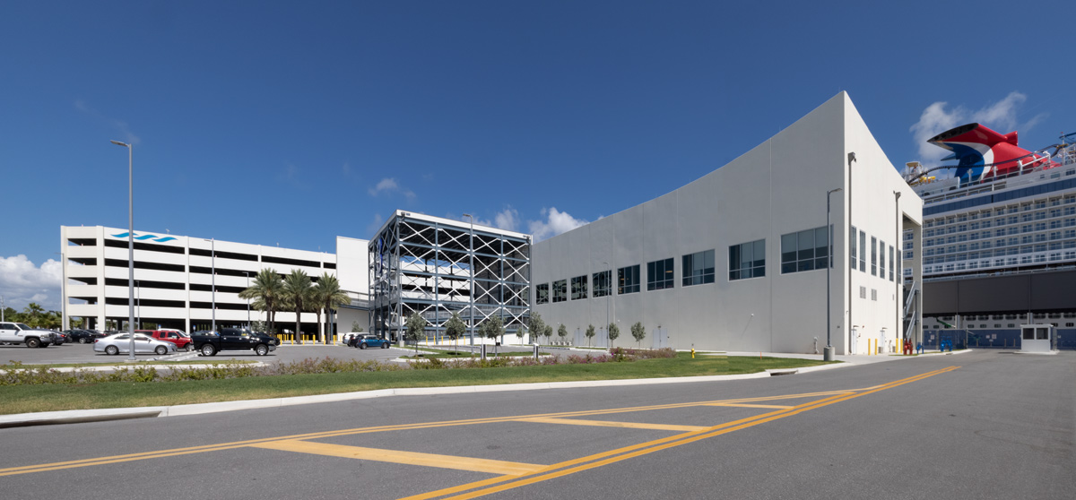 Architectural overview of Port Canaveral Terminal 3.