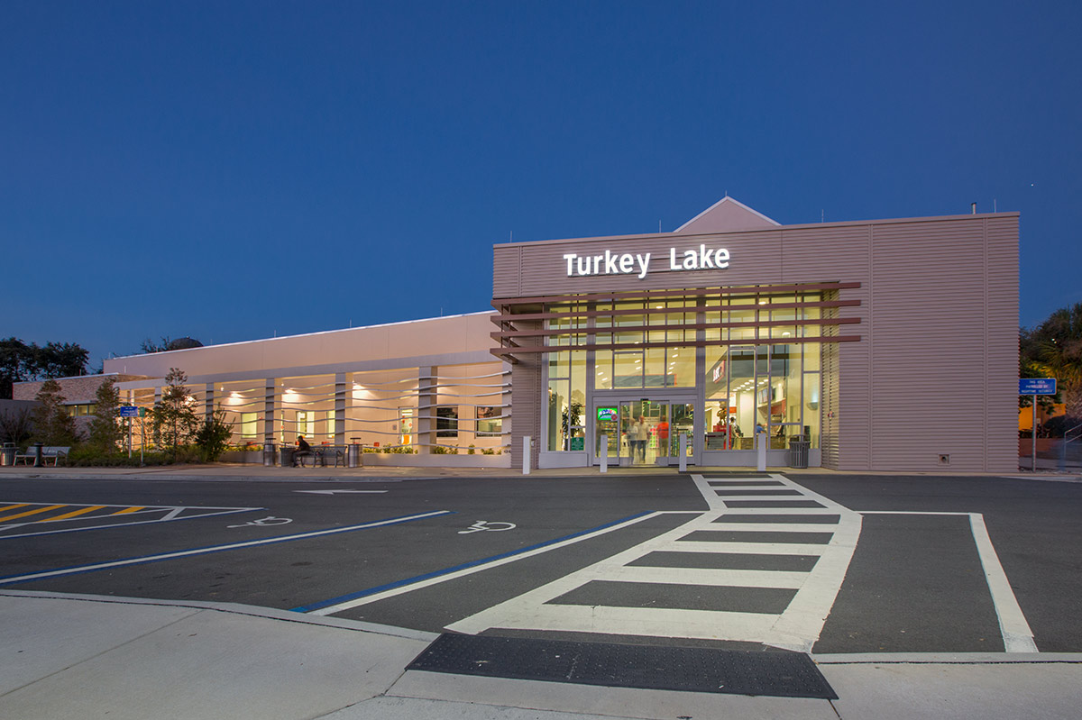 Architectural dusk view of Turkey Lake Service Plaza - Orlando, FL
