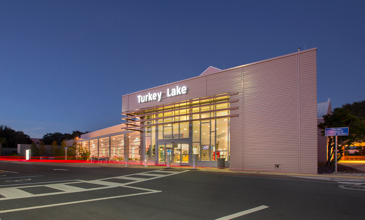 Architectural dusk view of Turkey Lake Service Plaza - Orlando, FL