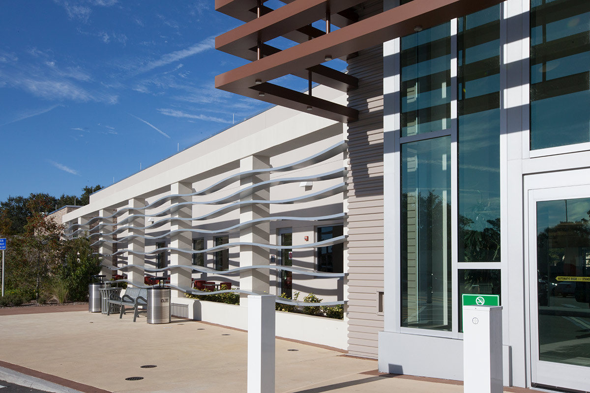 Architectural detail view of Turkey Lake Service Plaza - Orlando, FL