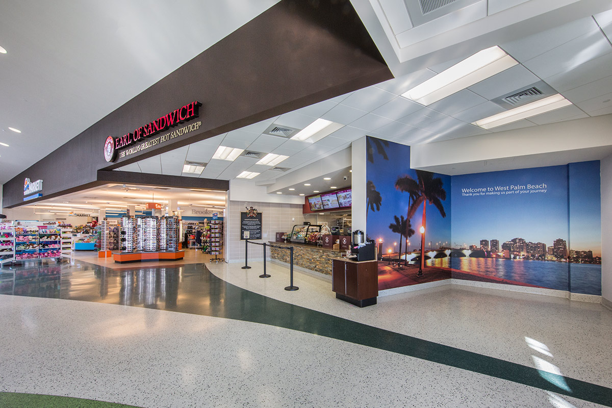  Interior design view at the West Palm Beach FL Service Plaza.